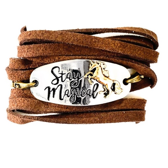 “Stay Magical” Genuine Leather bracelets - Picture 2 of 4